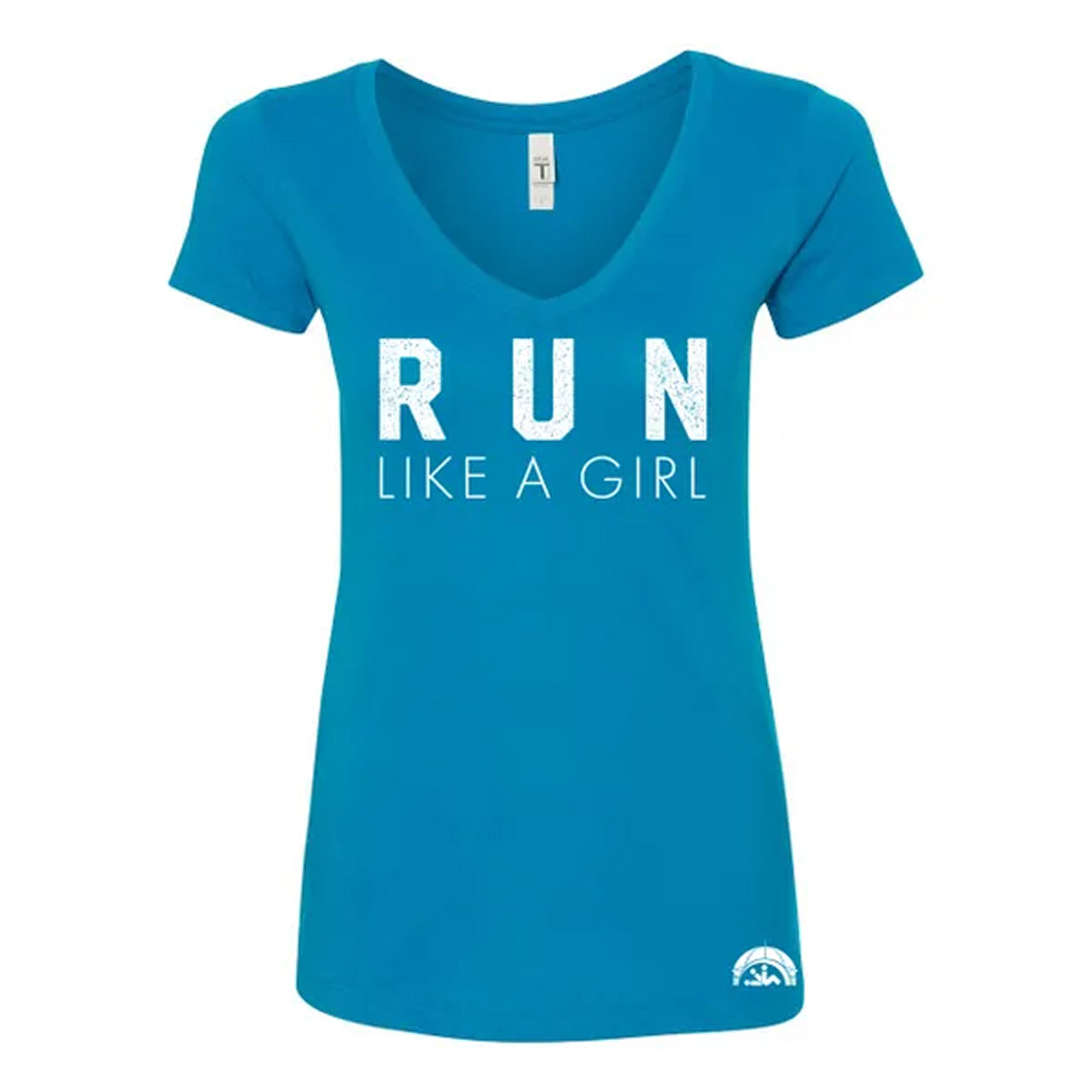 RUN Like a Girl V-Neck Tee