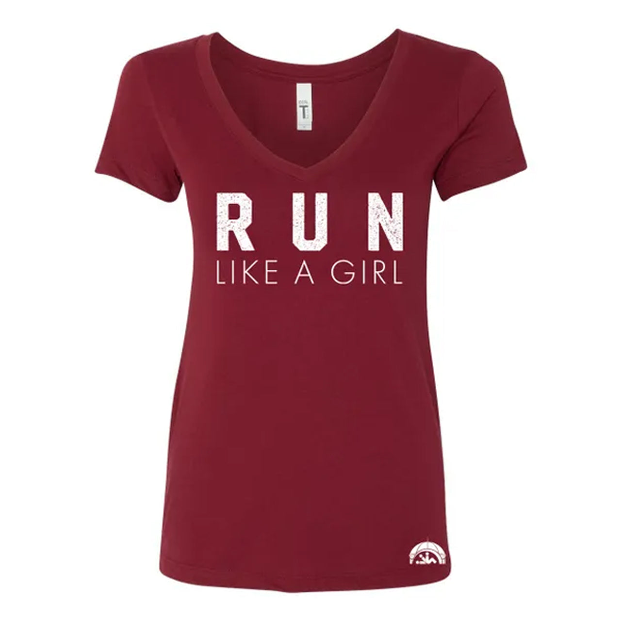 RUN Like a Girl V-Neck Tee