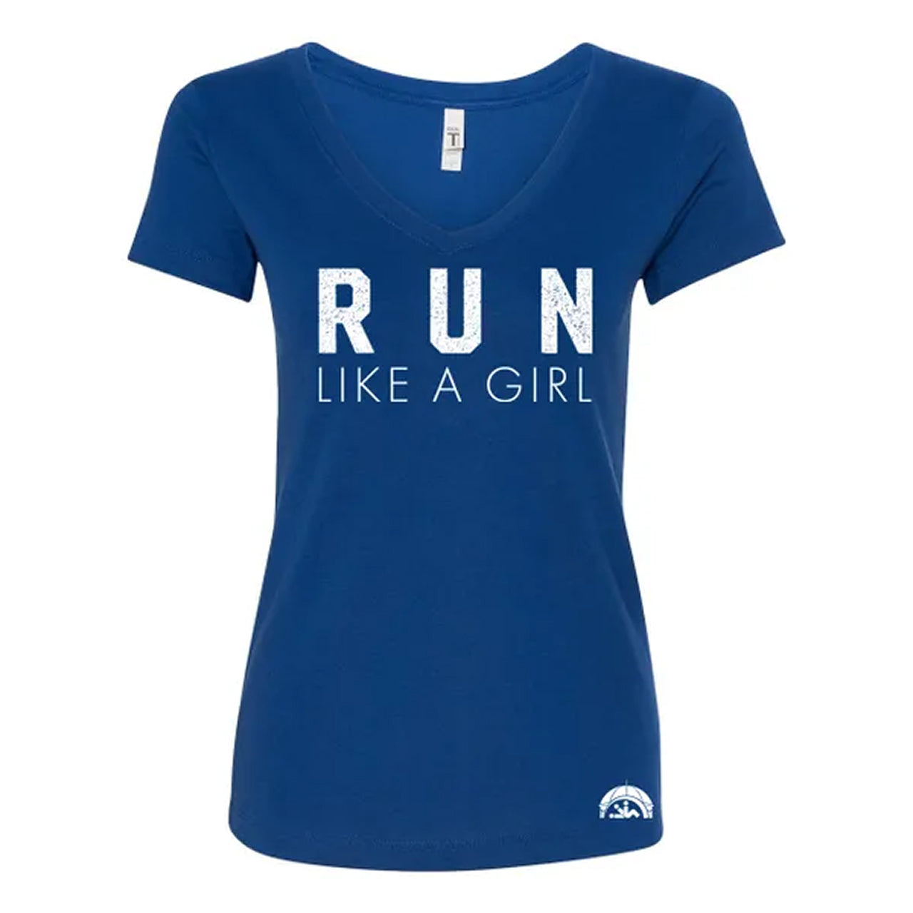 RUN Like a Girl V-Neck Tee